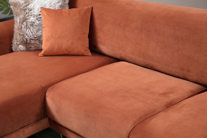 Atelier Del Sofa Sofá-Cama de Esquina Image Corner Left Cinnamon Atelier Del Sofa Sofá-Cama de Esquina Image Corner Left Cinnamon